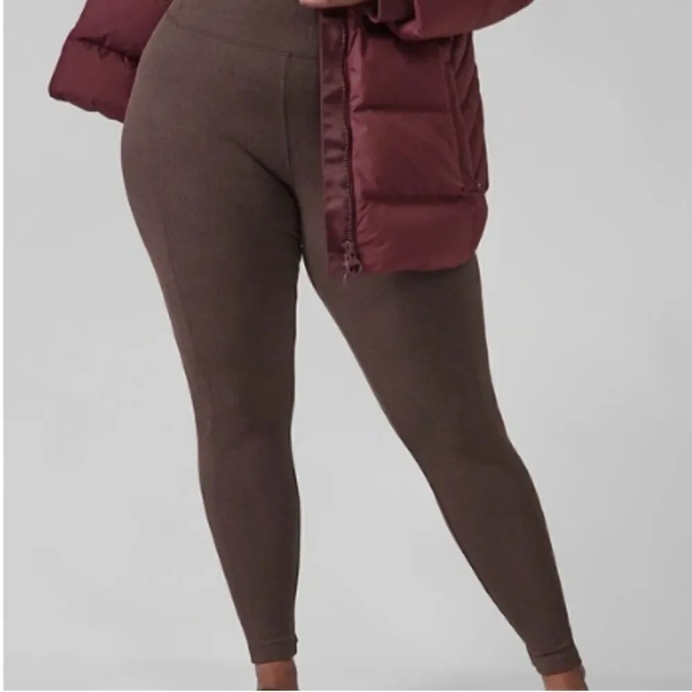 Athleta Delaney Brown Herringbone Tight Leggings Sz 3X NWT